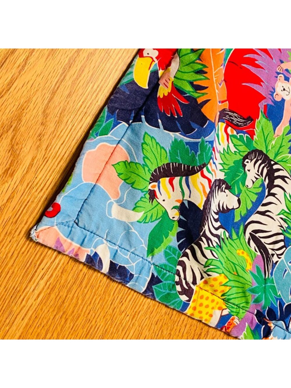 Jungle Safari Baby Blanket With Colorful Animal Print & Play Map Reverse Side - Picture 9 of 11